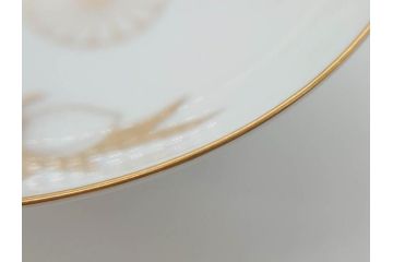 深川製　皇室　御下賜品　菊御紋　金彩　染付　盃7客セット(杯、酒器、和食器、鳳凰、箱付き)(R-074799)