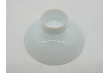 深川製　皇室　御下賜品　菊御紋　金彩　染付　盃7客セット(杯、酒器、和食器、鳳凰、箱付き)(R-074799)