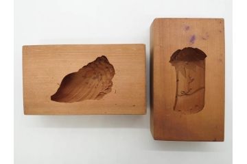 アンティーク雑貨　菓子型20点セット(菓子木型、木製、蓑亀、松、桜、サクラ、牡丹、蓮葉、太鼓、犬張り子、供養、バナナ、紅葉、もみじ、丸形)(R-074802)