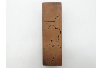アンティーク雑貨　菓子型12点セット(菓子木型、木製、夢、花、菱形、ひし形、抜き型)(R-074805)
