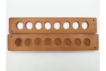 アンティーク雑貨　菓子型12点セット(菓子木型、木製、夢、花、菱形、ひし形、抜き型)(R-074805)
