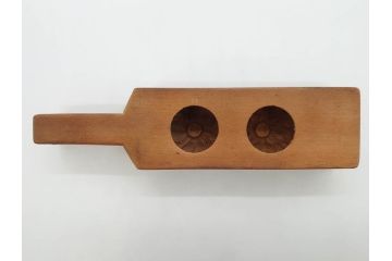 アンティーク雑貨　羽子板型　菓子型9点セット(菓子木型、木製、乱菊、九重菊、うたかた、観世水、舟、撫子、ナデシコ、花)(R-074806)