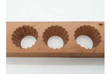 アンティーク雑貨　羽子板型　菓子型9点セット(菓子木型、木製、乱菊、九重菊、うたかた、観世水、舟、撫子、ナデシコ、花)(R-074806)