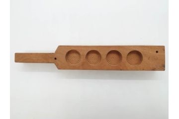 アンティーク雑貨　羽子板型　菓子型9点セット(菓子木型、木製、乱菊、九重菊、うたかた、観世水、舟、撫子、ナデシコ、花)(R-074806)