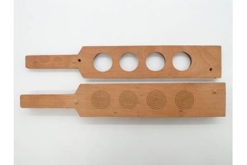 アンティーク雑貨　羽子板型　菓子型9点セット(菓子木型、木製、乱菊、九重菊、うたかた、観世水、舟、撫子、ナデシコ、花)(R-074806)