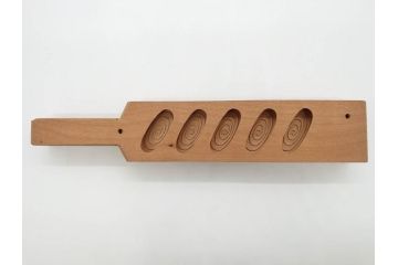 アンティーク雑貨　羽子板型　菓子型9点セット(菓子木型、木製、乱菊、九重菊、うたかた、観世水、舟、撫子、ナデシコ、花)(R-074806)
