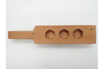 アンティーク雑貨　羽子板型　菓子型9点セット(菓子木型、木製、乱菊、九重菊、うたかた、観世水、舟、撫子、ナデシコ、花)(R-074806)