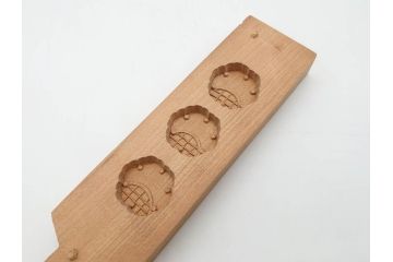 アンティーク雑貨　羽子板型　菓子型9点セット(菓子木型、木製、乱菊、九重菊、うたかた、観世水、舟、撫子、ナデシコ、花)(R-074806)