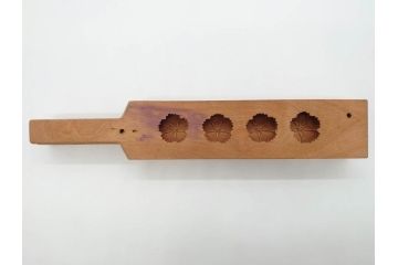 アンティーク雑貨　羽子板型　菓子型9点セット(菓子木型、木製、乱菊、九重菊、うたかた、観世水、舟、撫子、ナデシコ、花)(R-074806)