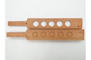 アンティーク雑貨　羽子板型　菓子型9点セット(菓子木型、木製、乱菊、九重菊、うたかた、観世水、舟、撫子、ナデシコ、花)(R-074806)