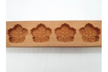 アンティーク雑貨　羽子板型　菓子型15点セット(菓子木型、木製、大黒天、ひょっとこ、おかめ、鬼、牡丹、菊菱)(R-074807)