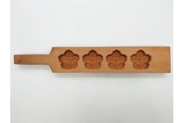 アンティーク雑貨　羽子板型　菓子型15点セット(菓子木型、木製、大黒天、ひょっとこ、おかめ、鬼、牡丹、菊菱)(R-074807)
