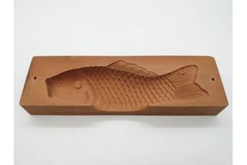 アンティーク雑貨　魚　鯛　菓子型7点セット(菓子木型、木製、鯉、タイ)(R-074808)