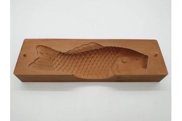 アンティーク雑貨　魚　鯛　菓子型7点セット(菓子木型、木製、鯉、タイ)(R-074808)