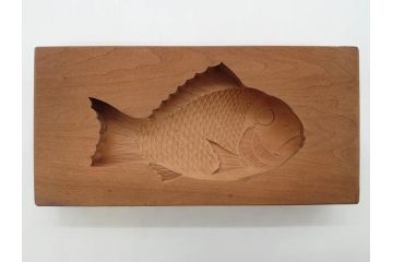 アンティーク雑貨　魚　鯛　菓子型7点セット(菓子木型、木製、鯉、タイ)(R-074808)