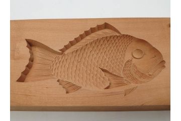 アンティーク雑貨　魚　鯛　菓子型7点セット(菓子木型、木製、鯉、タイ)(R-074808)