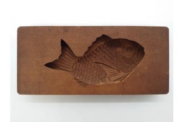 アンティーク雑貨　魚　鯛　菓子型7点セット(菓子木型、木製、鯉、タイ)(R-074808)