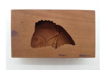 アンティーク雑貨　魚　鯛　菓子型7点セット(菓子木型、木製、鯉、タイ)(R-074808)