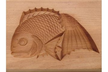 アンティーク雑貨　魚　鯛　菓子型7点セット(菓子木型、木製、鯉、タイ)(R-074808)