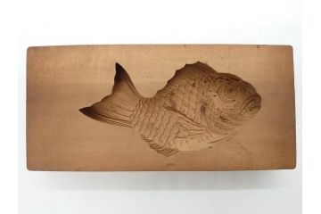アンティーク雑貨　魚　鯛　菓子型7点セット(菓子木型、木製、鯉、タイ)(R-074808)