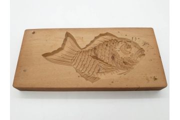 アンティーク雑貨　魚　鯛　菓子型7点セット(菓子木型、木製、鯉、タイ)(R-074808)