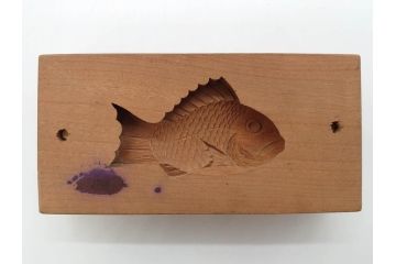 アンティーク雑貨　魚　鯛　菓子型7点セット(菓子木型、木製、鯉、タイ)(R-074808)