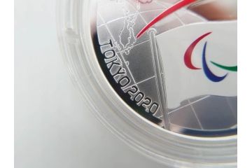 東京2020パラリンピック競技大会記念　造幣局　千円銀貨幣プルーフ貨幣セット(引継記念、記念硬貨、1000円、平成28年、ケース付き、箱付き)(R-074814)
