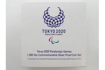 東京2020パラリンピック競技大会記念　造幣局　千円銀貨幣プルーフ貨幣セット(引継記念、記念硬貨、1000円、平成28年、ケース付き、箱付き)(R-074814)