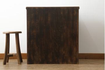 中古　高級品　国産工芸家具　躍動感ある龍の金具が魅力的なからくり付き総桐民芸箪笥(総桐箪笥、総桐たんす、和箪笥、収納タンス、整理タンス、引き出し)(R-074842)
