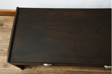 和製アンティーク　総欅(ケヤキ)材　味のある風合いが魅力の文机　(R-074843)