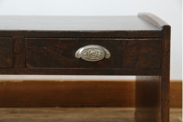 和製アンティーク　総欅(ケヤキ)材　味のある風合いが魅力の文机　(R-074843)