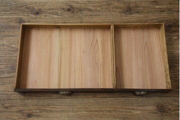 和製アンティーク　総欅(ケヤキ)材　味のある風合いが魅力の文机　(R-074843)