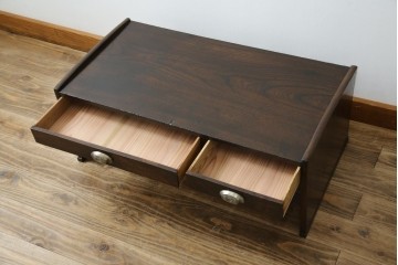 和製アンティーク　総欅(ケヤキ)材　味のある風合いが魅力の文机　(R-074843)