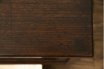 和製アンティーク　三方欅(ケヤキ)材　引き出し付きのシンプルなローボード　(R-074848)