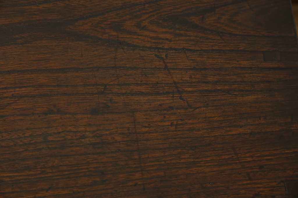 和製アンティーク　三方欅(ケヤキ)材　引き出し付きのシンプルなローボード　(R-074848)