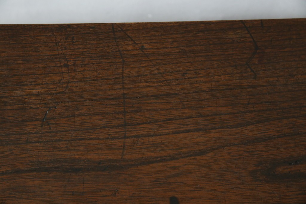 和製アンティーク　三方欅(ケヤキ)材　引き出し付きのシンプルなローボード　(R-074848)