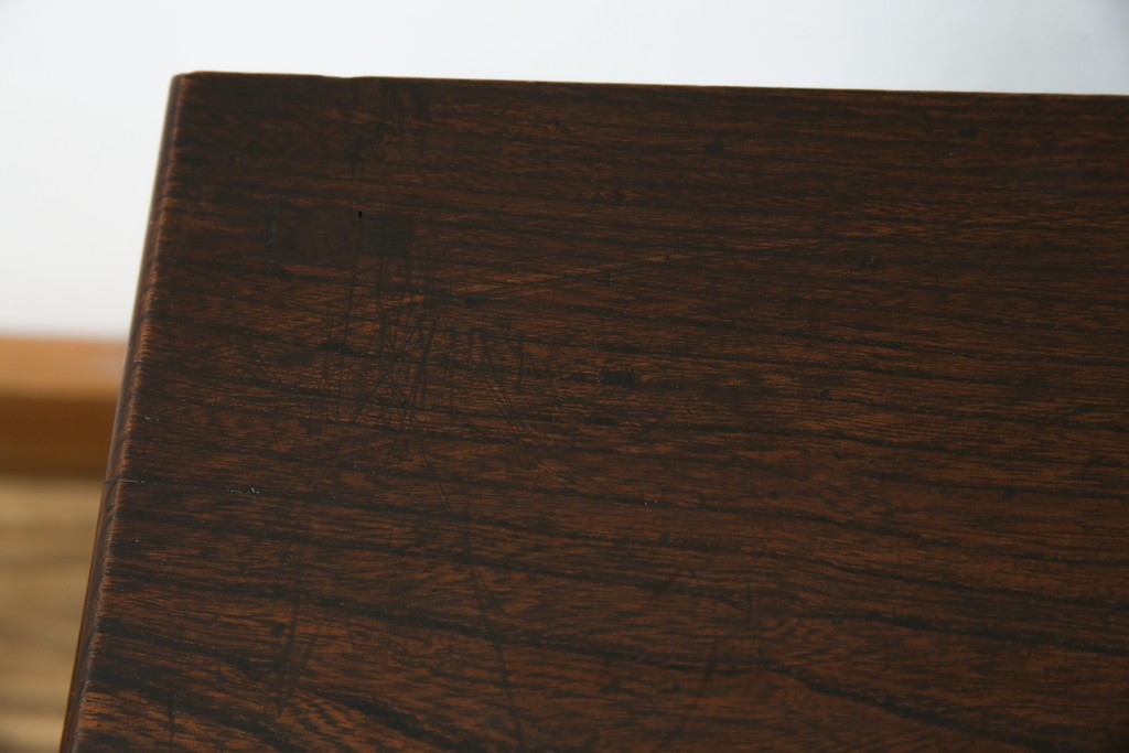 和製アンティーク　三方欅(ケヤキ)材　引き出し付きのシンプルなローボード　(R-074848)