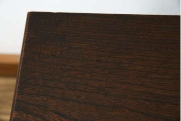 和製アンティーク　三方欅(ケヤキ)材　引き出し付きのシンプルなローボード　(R-074848)