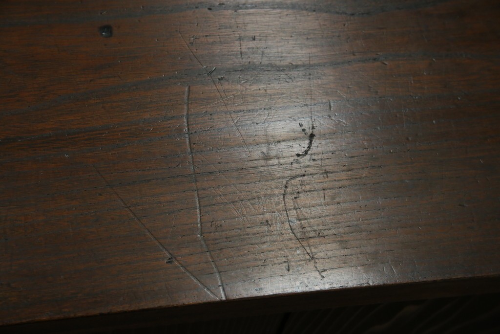 和製アンティーク　三方欅(ケヤキ)材　引き出し付きのシンプルなローボード　(R-074848)