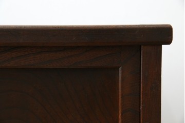 和製アンティーク　三方欅(ケヤキ)材　引き出し付きのシンプルなローボード　(R-074848)