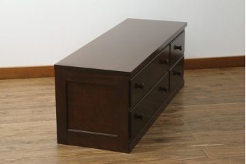 中古　松本民芸家具　落ち着きのある佇まいが魅力的なローチェスト(テレビ台、テレビボード、ローボード、収納箪笥、引き出し)(R-074851)