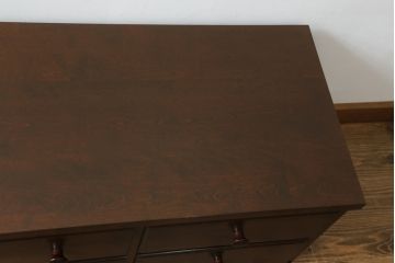 中古　松本民芸家具　落ち着きのある佇まいが魅力的なローチェスト(テレビ台、テレビボード、ローボード、収納箪笥、引き出し)(R-074851)