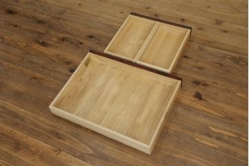 中古　美品!!　岩谷堂箪笥　美しく迫力のある杢目が魅力的な長火鉢(木製火鉢、囲炉裏テーブル、ローテーブル、座卓)(R-074855)