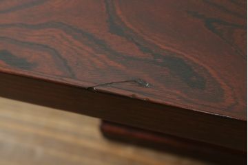 中古　美品!!　岩谷堂箪笥　美しく迫力のある杢目が魅力的な長火鉢(木製火鉢、囲炉裏テーブル、ローテーブル、座卓)(R-074855)