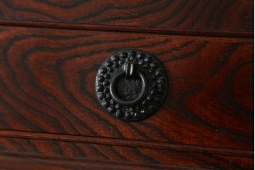 中古　美品!!　岩谷堂箪笥　美しく迫力のある杢目が魅力的な長火鉢(木製火鉢、囲炉裏テーブル、ローテーブル、座卓)(R-074855)