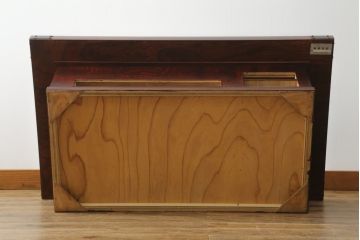 中古　美品!!　岩谷堂箪笥　美しく迫力のある杢目が魅力的な長火鉢(木製火鉢、囲炉裏テーブル、ローテーブル、座卓)(R-074855)