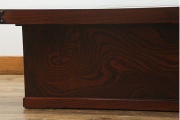 中古　美品!!　岩谷堂箪笥　美しく迫力のある杢目が魅力的な長火鉢(木製火鉢、囲炉裏テーブル、ローテーブル、座卓)(R-074855)