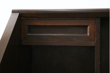 和製ビンテージ　松本民芸家具　高山式　スタイリッシュなデザインが美しいライティングビューロー(机、ワークデスク、引き出し、サイドチェスト、在宅用、在宅ワーク用、ヴィンテージ)(R-074856)