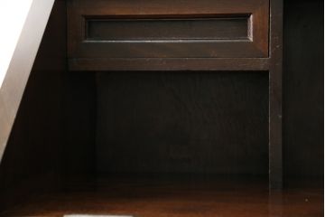 和製ビンテージ　松本民芸家具　高山式　スタイリッシュなデザインが美しいライティングビューロー(机、ワークデスク、引き出し、サイドチェスト、在宅用、在宅ワーク用、ヴィンテージ)(R-074856)