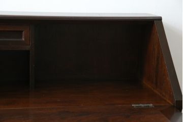 和製ビンテージ　松本民芸家具　高山式　スタイリッシュなデザインが美しいライティングビューロー(机、ワークデスク、引き出し、サイドチェスト、在宅用、在宅ワーク用、ヴィンテージ)(R-074856)